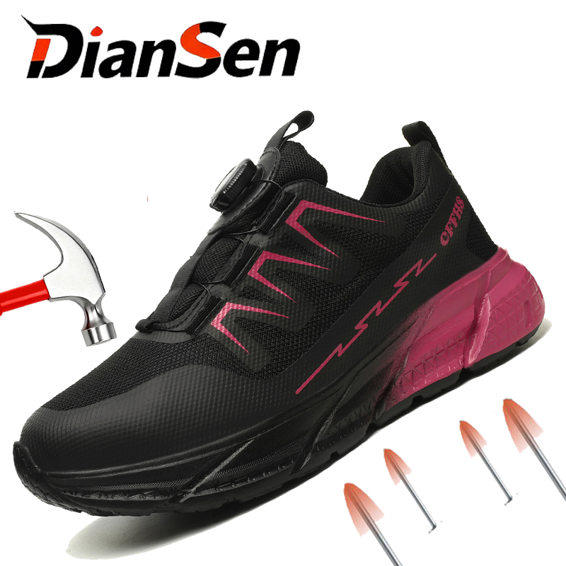 Leather Work Women Shoes - Lightweight Women's Work Shoes with Rotary