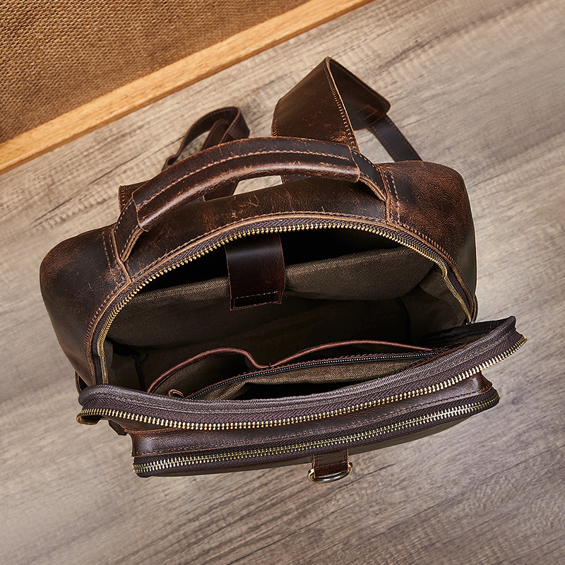 Men's Top Grain Waxed Leather  - огляд і ціна Leather Work Backpack