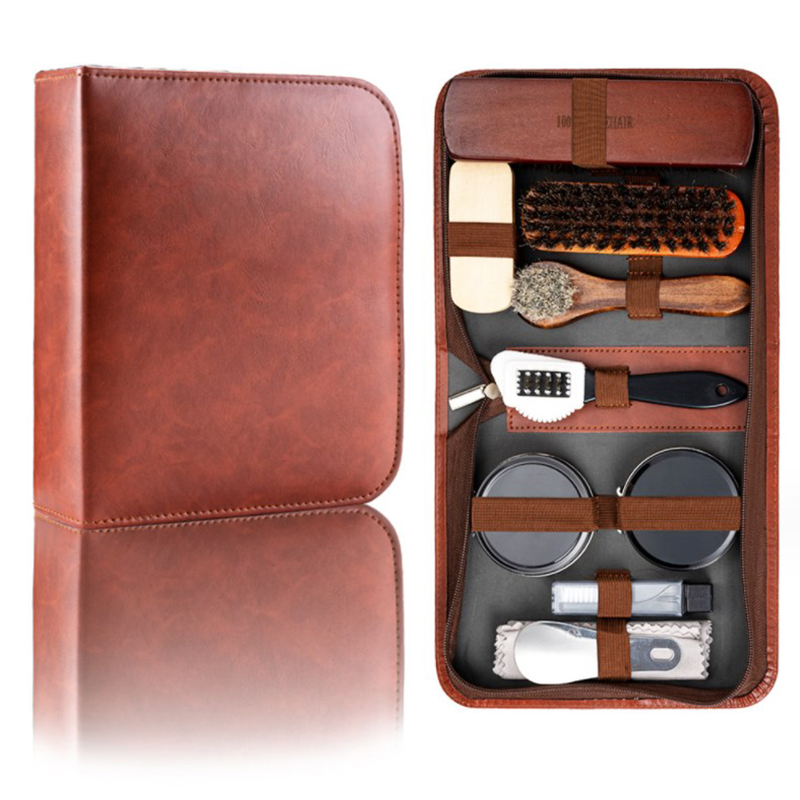 HorseHair Shoe Brush Set Leath - огляд і ціна Leatherwork Kit
