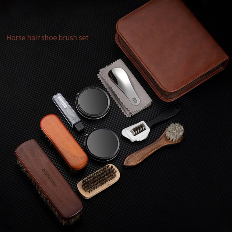 HorseHair Shoe Brush Set Leath - огляд і ціна Leatherwork Kit