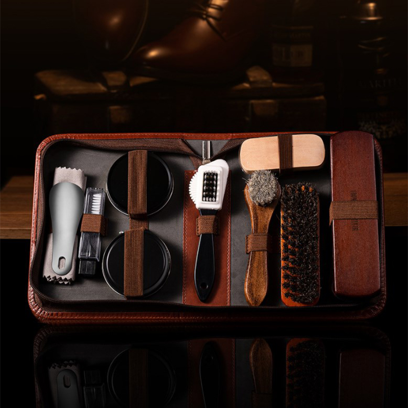 HorseHair Shoe Brush Set Leath - огляд і ціна Leatherwork Kit