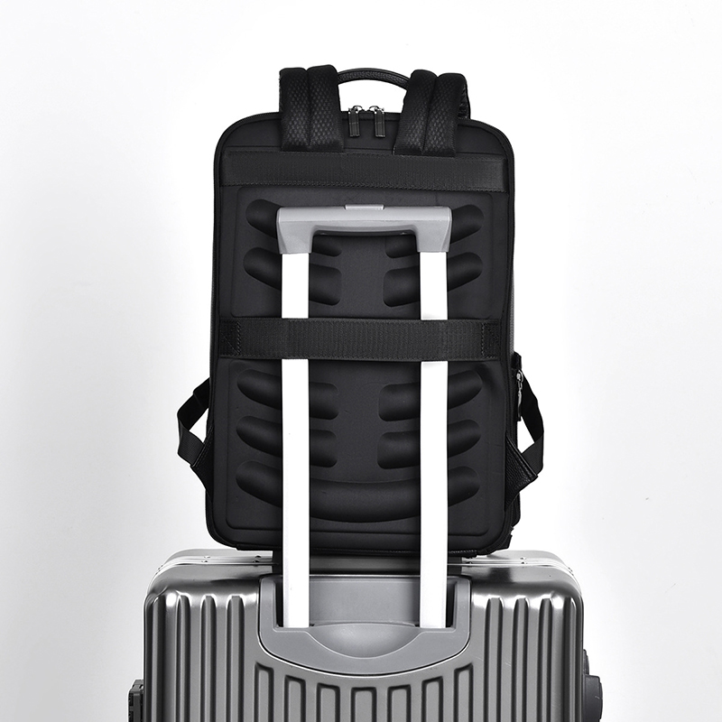 PU Leather Men's Backpack USB  - огляд і ціна Leather Work Backpack