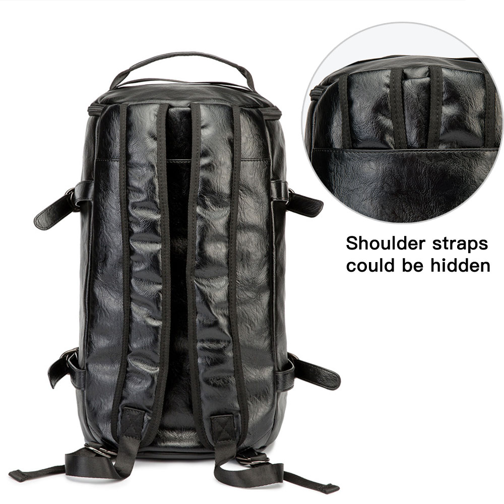 Men Leather Bucket Backpack Mu - огляд і ціна Leather Work Backpack