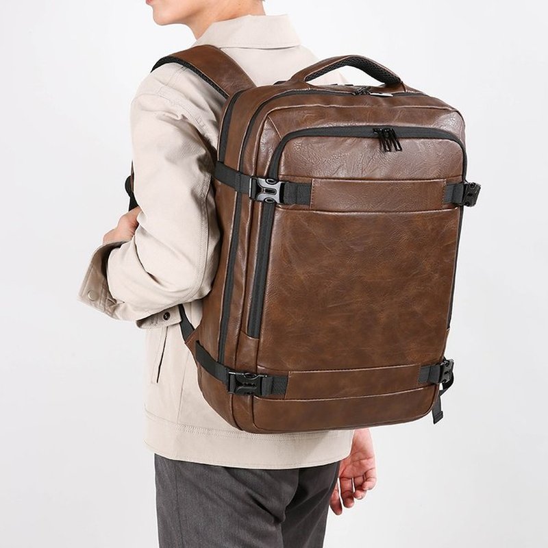 2027 NEW  Men Backpack PU Leat - огляд і ціна Leather Work Backpack